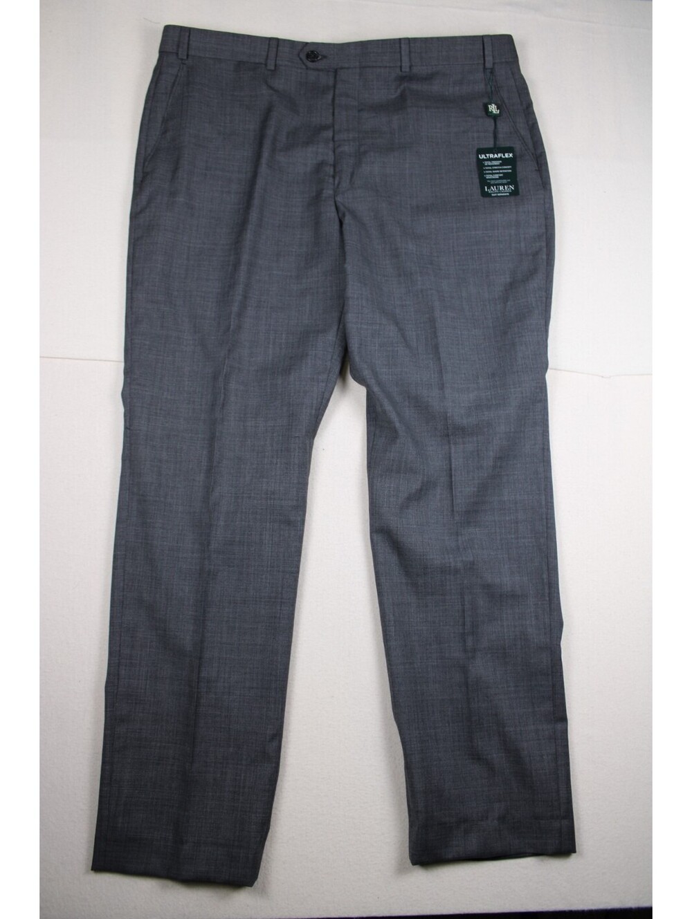 NWT Lauren Ralph Lauren Edgewood Ultraflex Mens Gray Dress Pants 38x32 Trousers